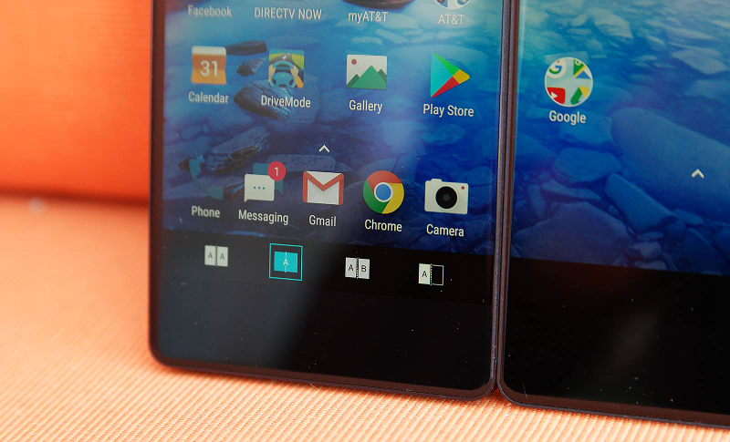 Changing screen modes is as simple as hitting one of the four icons from the M icon at the bottom of the screen.